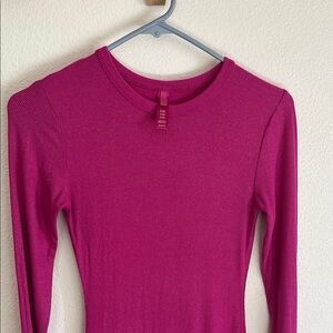 Skims fuchsia Long sleeve dress